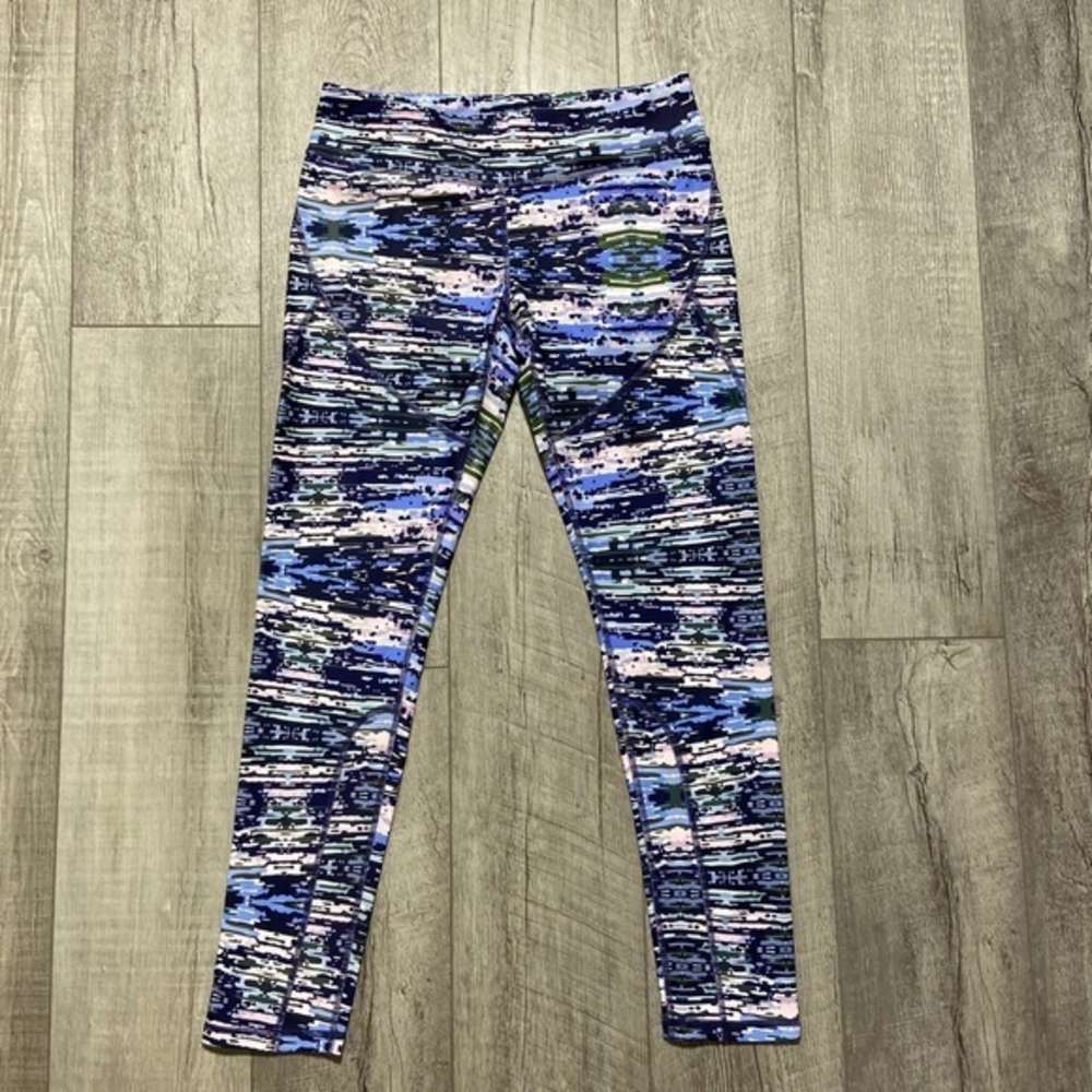 Zyia Active XL Women’s Multi Color Leggings Drawstring Wait Pocket EUC